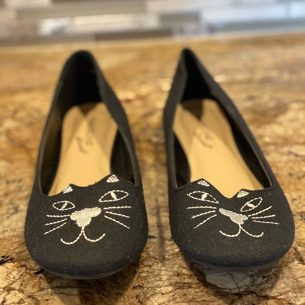 Slip on flats loafers kitty cat shoes 8